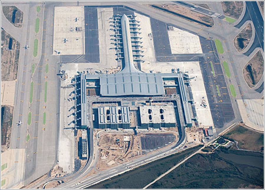 Proyectado de mortero en 80% aeropuero