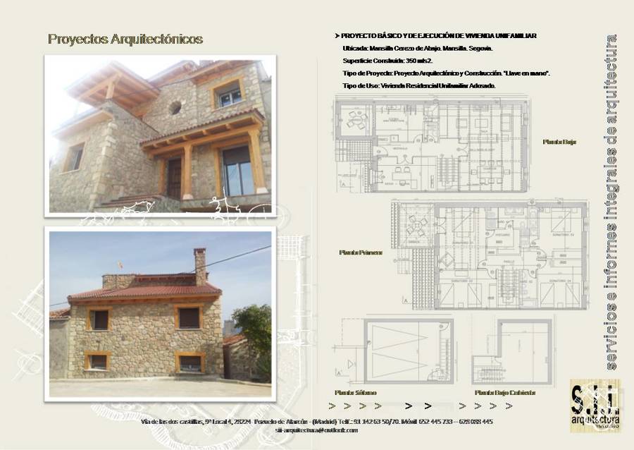 FACHADA PRINCIPAL Y POSTERIOR