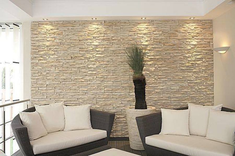 Reforma piedra decorativa salón