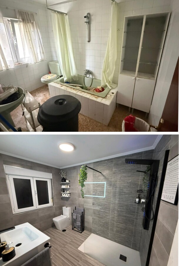 REFORMA DE BAÑO - BAÑO ANTES/DESPUES DE LA REFORMA