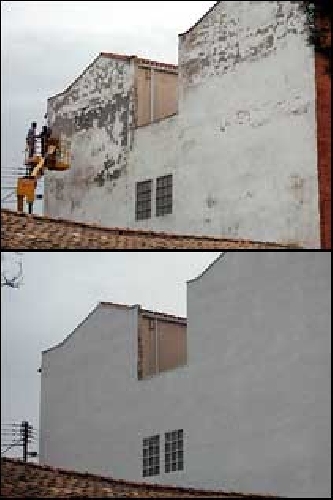 REHABILITACION DE MEDIANERIA LEGANES CON PLATAFORMA TELESCOPICA