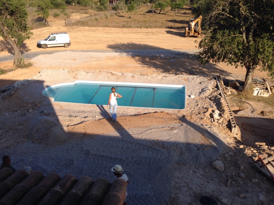 Rellenado piscina 