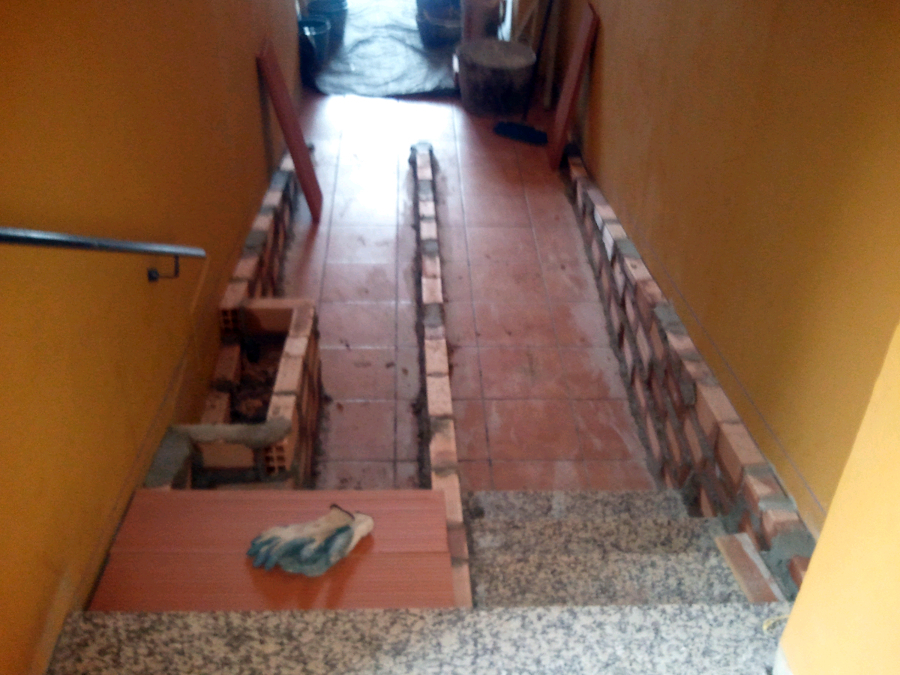 Replanteo de rampa.