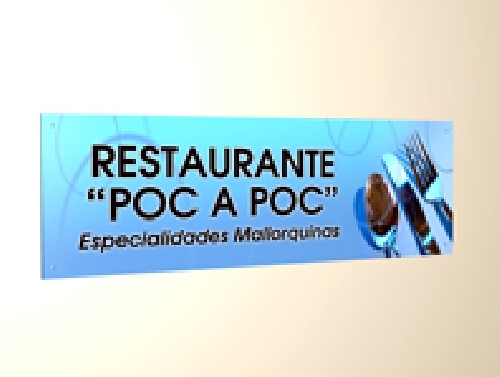 Rótulo sin iluminación