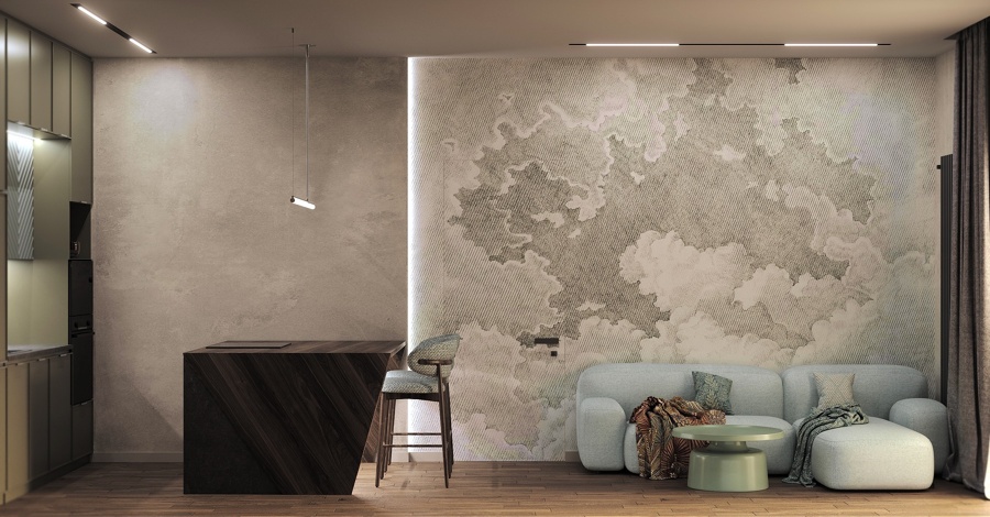 Salón de apartamento urbano