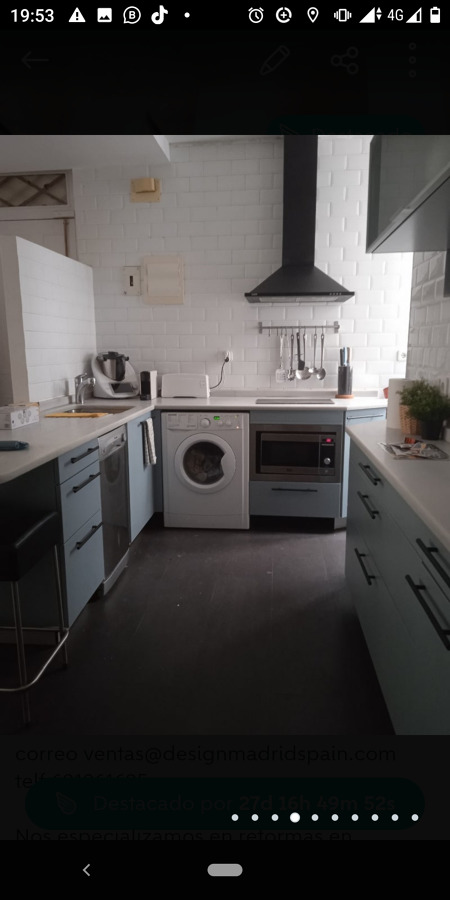 Lacado muebles de cocina a mano. (Después)