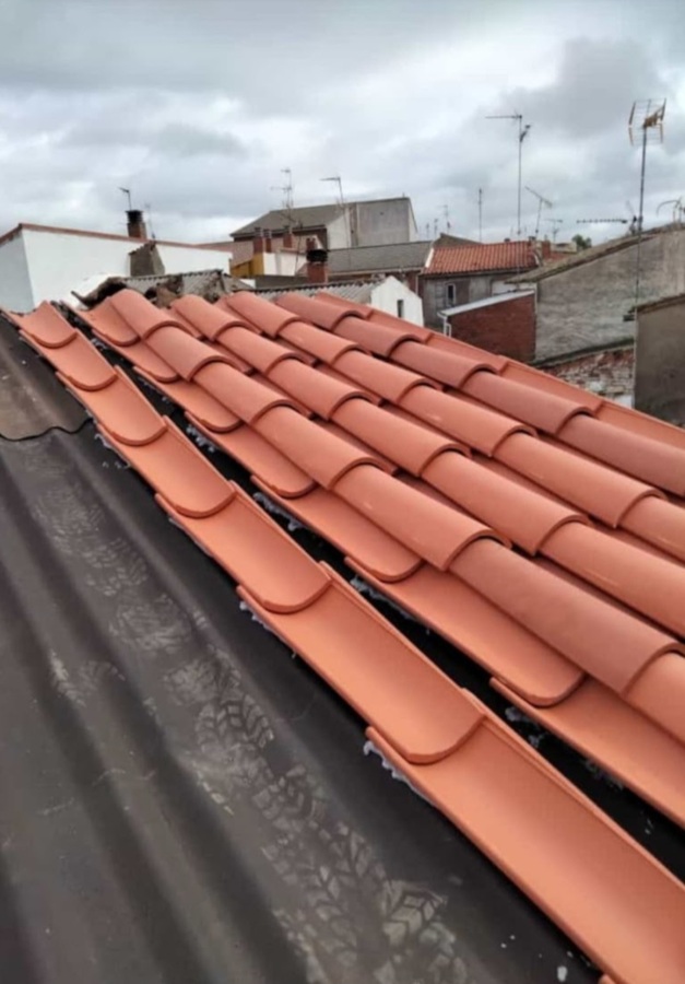 retirada de las tejas antiguas