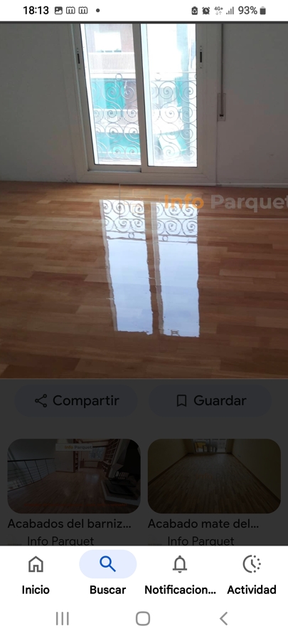 Lijado y barnizado brillo