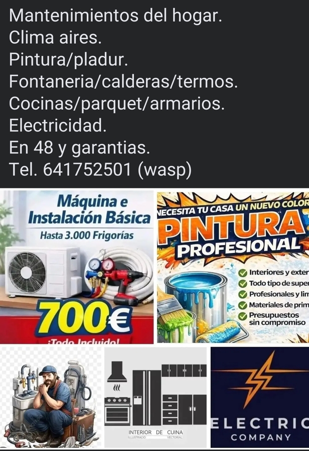 Servicios del hogar.