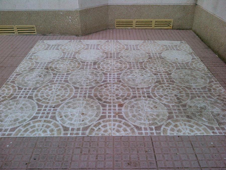 terraza con moho
