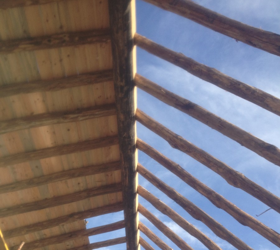 Construcción de cubierta de madera