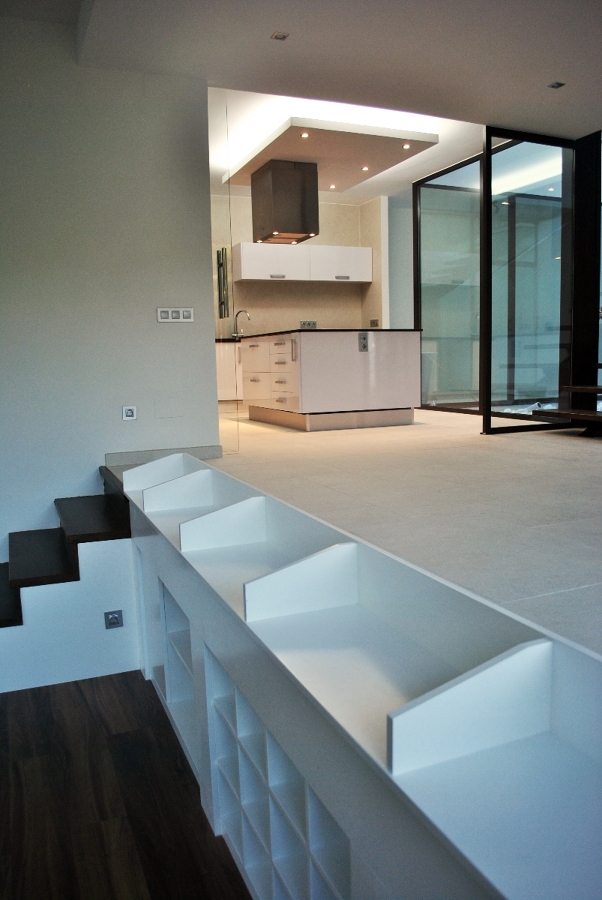 Vivienda unifamiliar. Mueble revistero