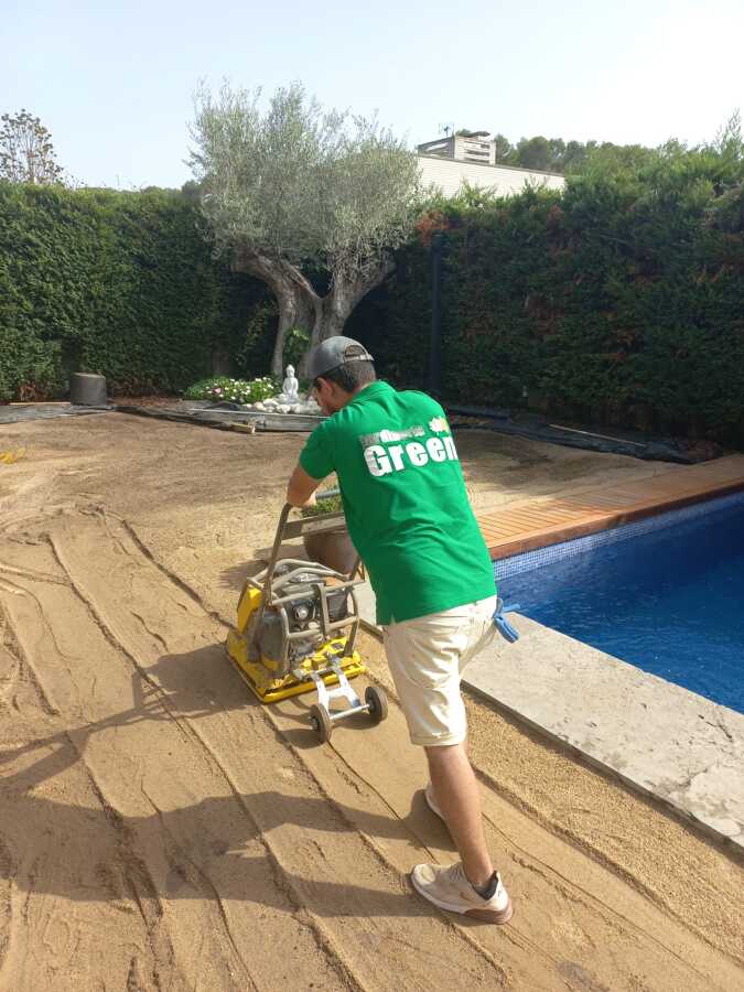 Instalación de césped artificial