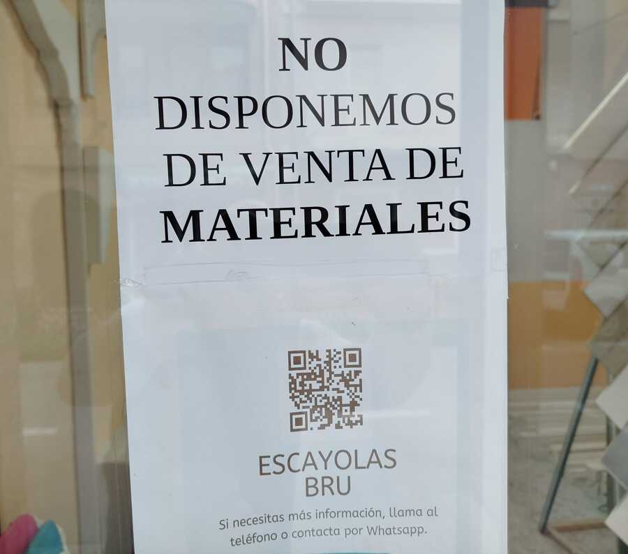 No disponemos de venta de materiales