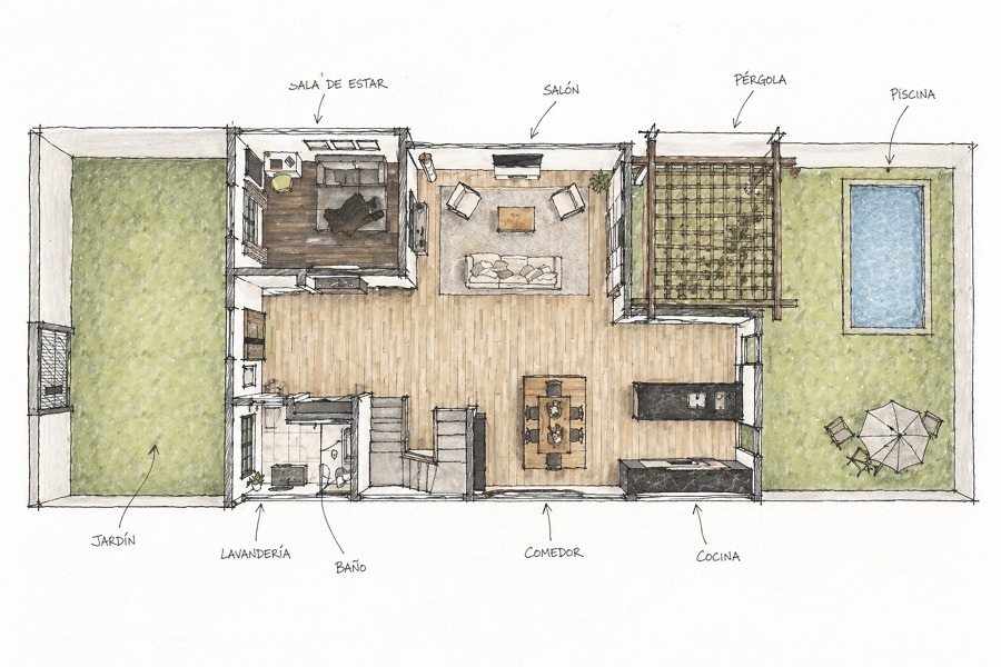 Distribución de chalet