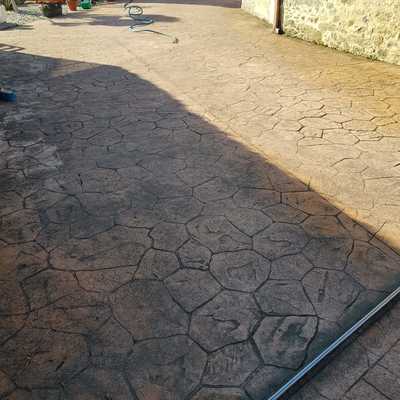 Restauración hormigón impreso