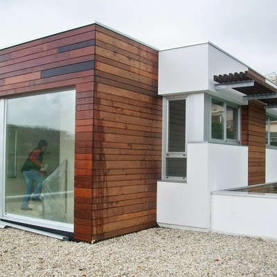 Fachada de madera