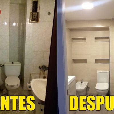 Baño antes y después de la obra
