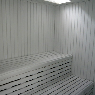 Interior sauna blanca