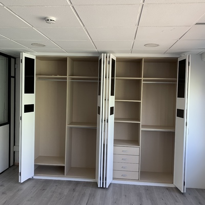 Armario con puertas plegables