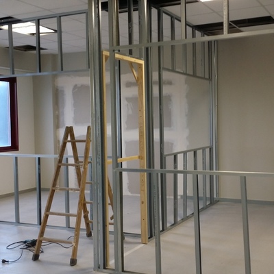 Estructura de pladur para oficinas