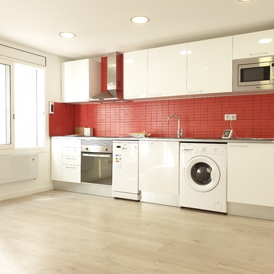 Cocina integrada a salón