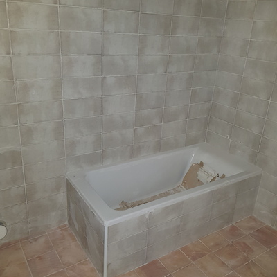 Baño de estilo rustico