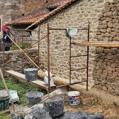 Rejunteo de fachada de piedra