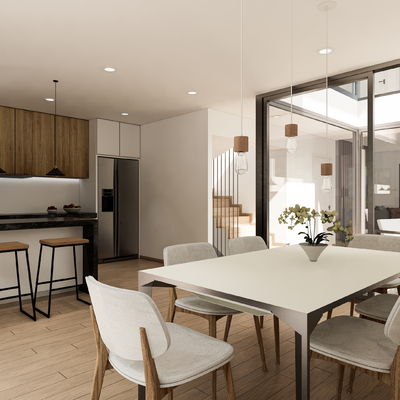 Comedor con vistas al exterior