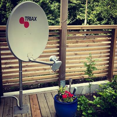 Antena en la terraza