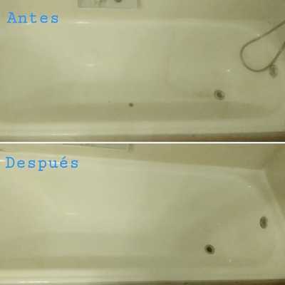 Reparación y esmaltado de desconchones en bañera blanca