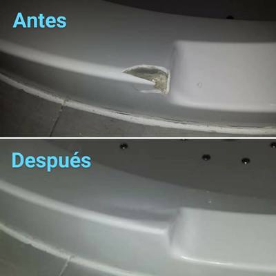 Reparación, reconstrucción y esmaltado jacuzzi blanco