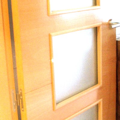 Puerta de paso vidriera en haya vaporizada