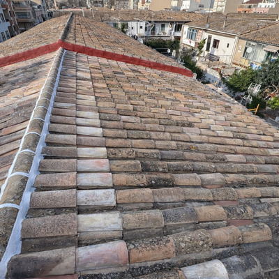 Después tejado vivienda protegida