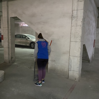 Limpieza de garaje barrido