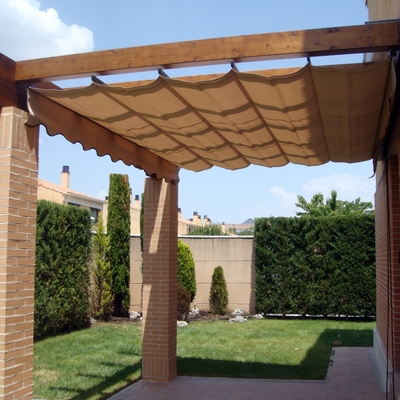 8-Pérgola con toldo.
