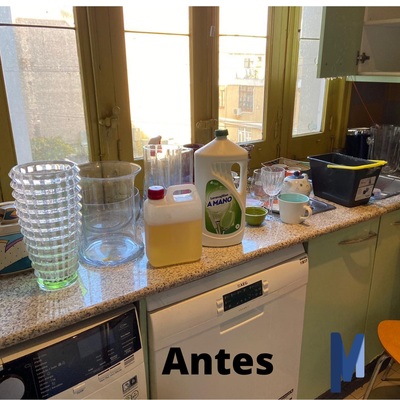 Antes de Limpieza de cocina