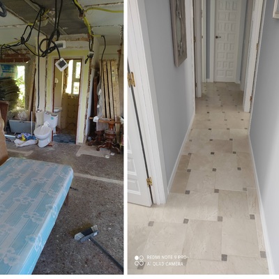 Passillo ,habitaciones y baño