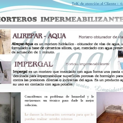 Impermeabilizaciones, Rehabilitación, Productos Químicos