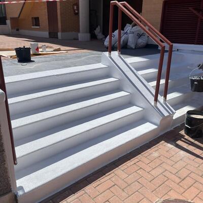 Detalle impermeabilizacion escalera