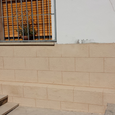 acabados con morteros hydrofugos gravados