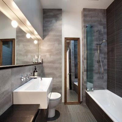 Ejemplo de baño con acabados de lujo