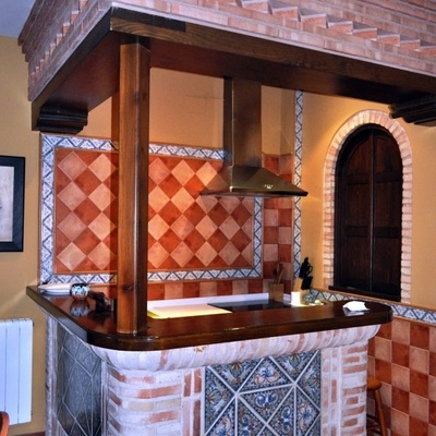 Barra americana. Cocina campera