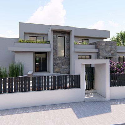 Vivienda unifamiliar, paisajismo e interiorismo