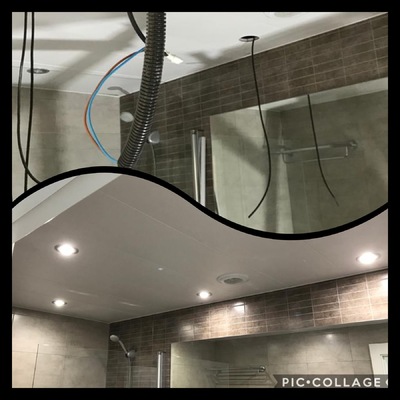 Instalacion halogenos en láminas metálicas