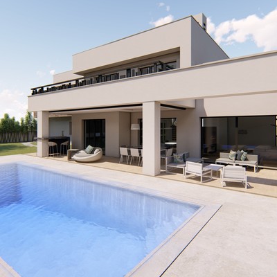 Vivienda unifamiliar, paisajismo e interiorismo