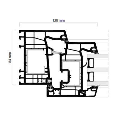 Vitras® A84 Passivhaus Abisagrada