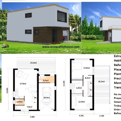 Casa cúbica de 100 m2