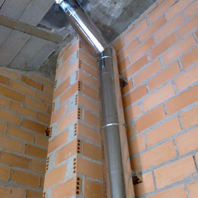 Chimenea doble aislada inox-inox