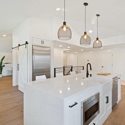 Cocina amplia color blanco